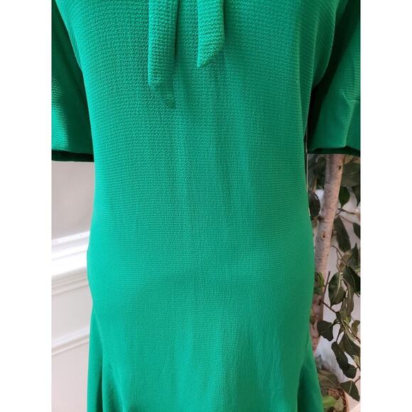 CeCe Womens Green Polyester Tie V Neck Short Sleeve Knee Length A Line Dress XL - Picture 14 of 14